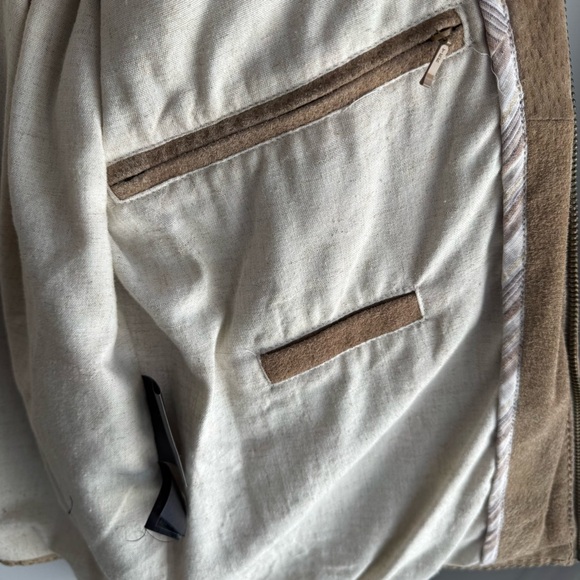 Vintage 90s Y2K Wilsons Leather Suede Jacket Womens M Tan Utility Capsule EUC - Picture 12 of 15